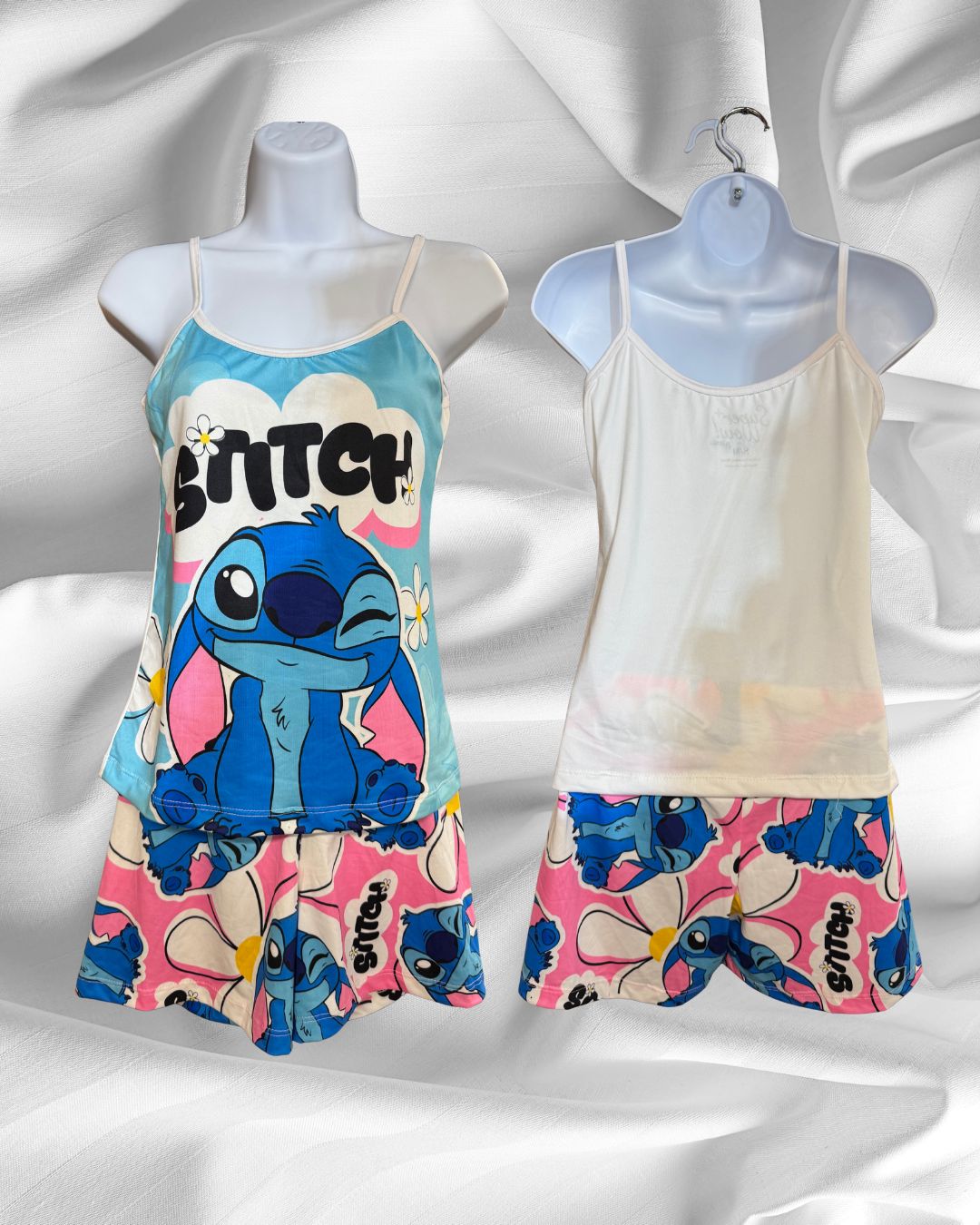 Stitch Tank Top & Shorts Pajama Set