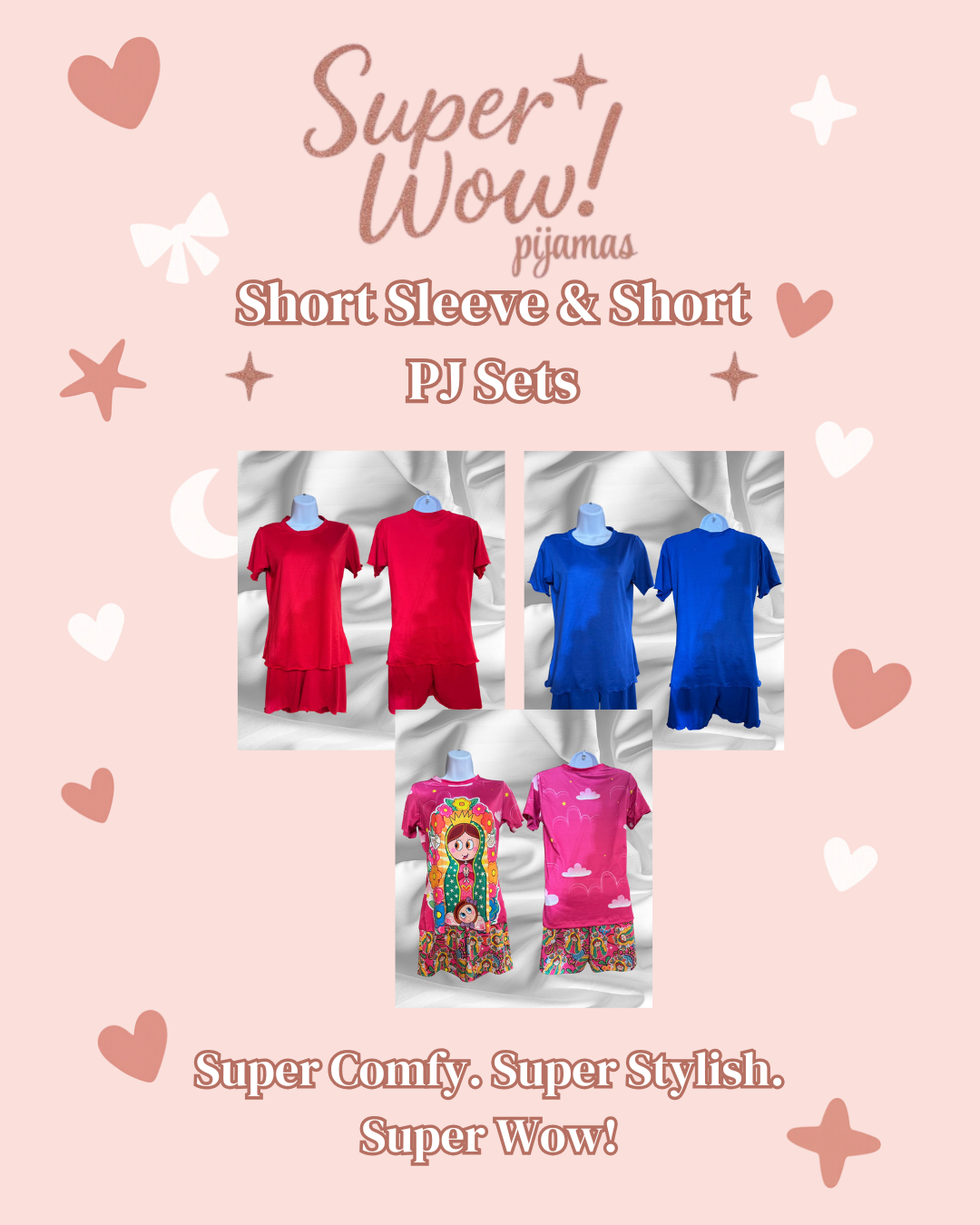 ✨ SuperWow Short Sleeve Shirt & Shorts Pajama Set
