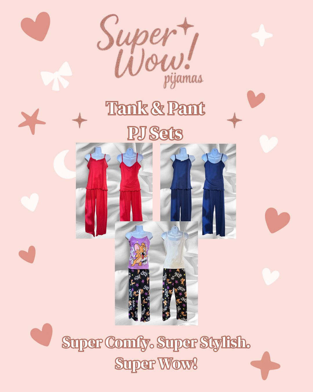 ✨ SuperWow Tank Top & Pant Pajama Set